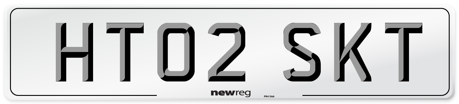 HT02 SKT Number Plate from New Reg